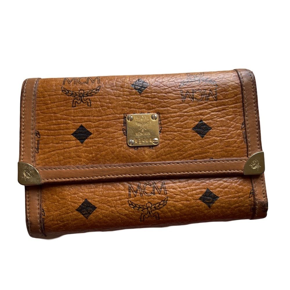 AUTHENTIC MCM COGNAC WALLET